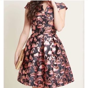 ModCloth flamingo fit & flare